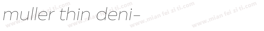 muller thin deni字体转换